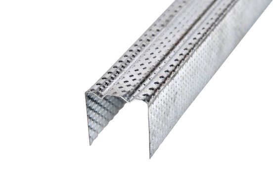 Material de separación de paredes de acero Canal de metal galvanizado para flexión en frío Canal de borde interno