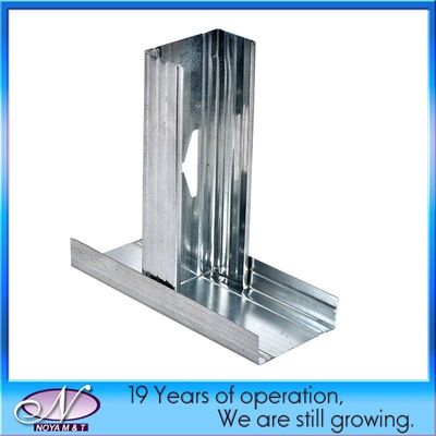 3000 mm longitud estándar galvanizado de pared seca de construcción de perfiles de techo de canales metálicos
