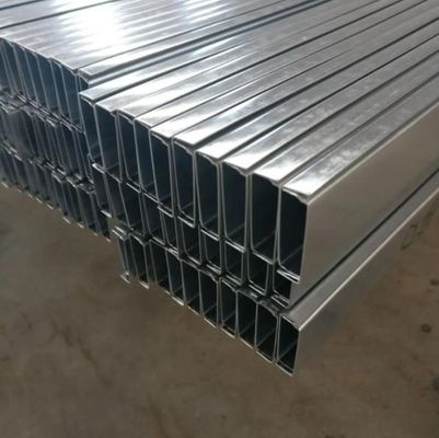 Pared de separación de acero galvanizado de hoja de vidrio de perfil de metal ancho 72 mm longitud estándar 3000 mm
