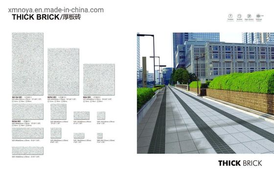 Los azulejos de cerámica gris para pavimentos de ladrillo grueso en forma de piedra para una sostenibilidad