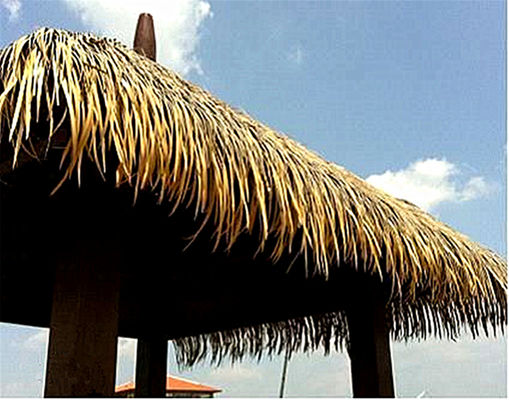 Buen precio Indonesia plástico artístico de paja seca Gazebo canopy tienda de campaña Pergolas tiendas de campaña de paja sintética Cottage Techo de hierba seca