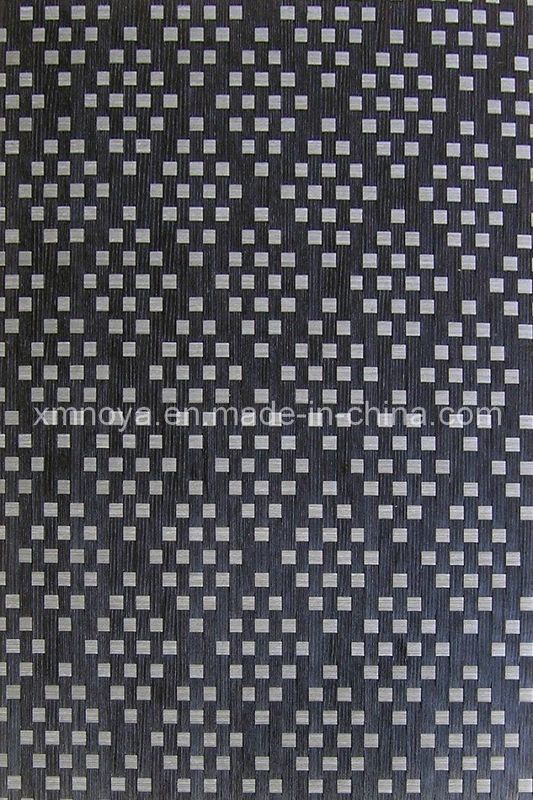 Tabla de carilla de madera de tejido negro 1220*2440 mm para fines decorativos de paredes