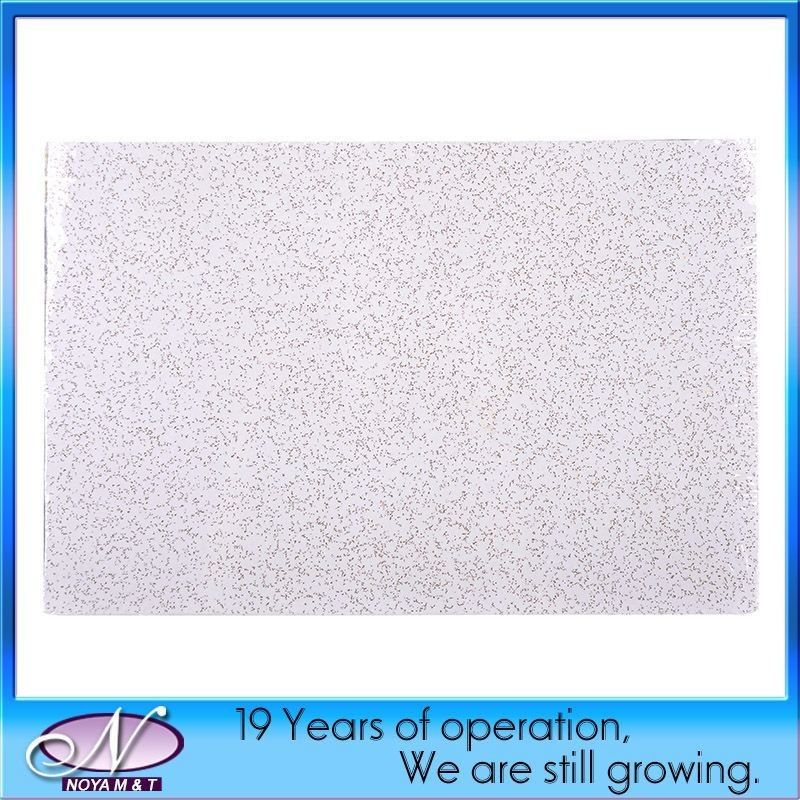 Tabla de techo rectangular de fibra de lana mineral para decoración acústica en forma rectangular