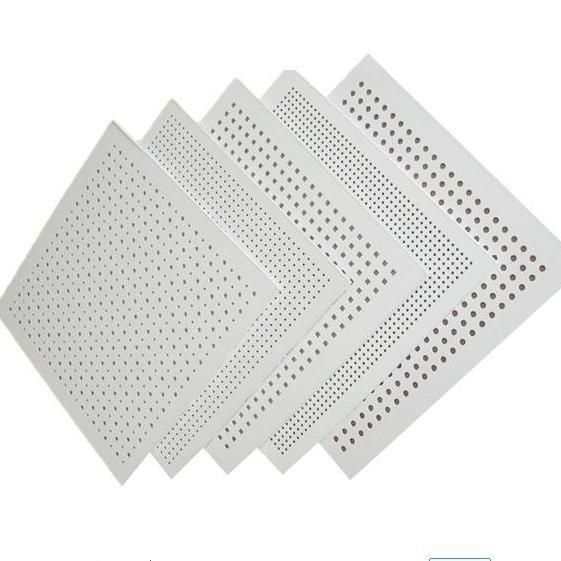 5/15q Placa de yeso para techo impermeable perforada acústica de absorción de sonido
