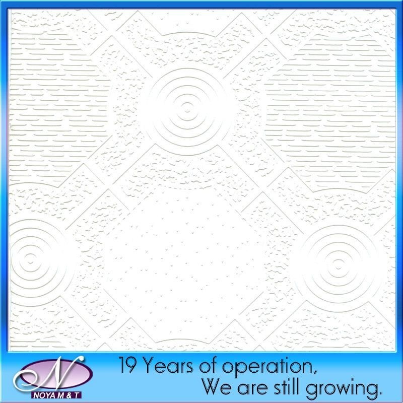 Mejora de paredes y techos de hoteles Acústica PVC Placas de yeso de techo 7mm-15mm de espesor