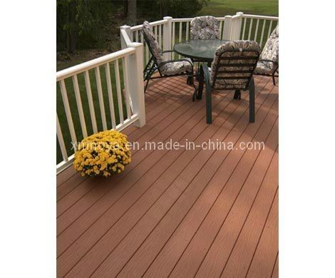 Decoración de suelos de jardín Tabla de cubierta compuesta de madera WPC 450*75*18mm en color marrón