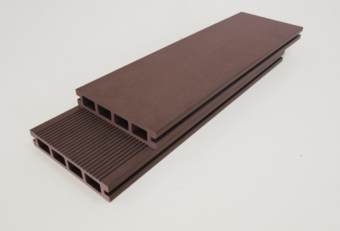 150mm*25mm WPC de madera y plástico de cubierta compuesta para la decoración del jardín Empresa de negocios
