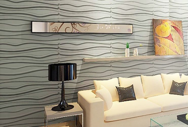 Cuadrado borde de absorción de sonido acústico 3D panel de pared ranura paneles de madera para la decoración del hogar