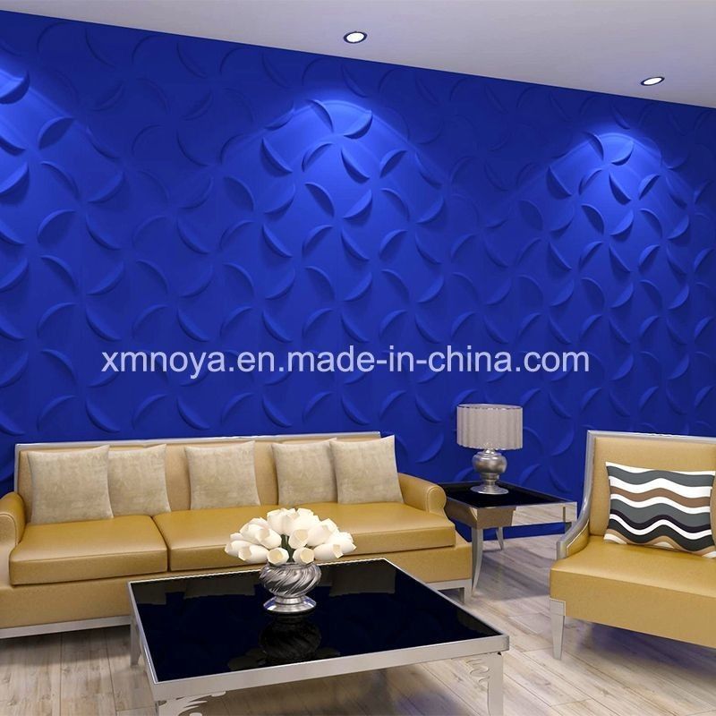 Panel 3D personalizado para decoración de paredes de arte de interiores modernos en tonos azules