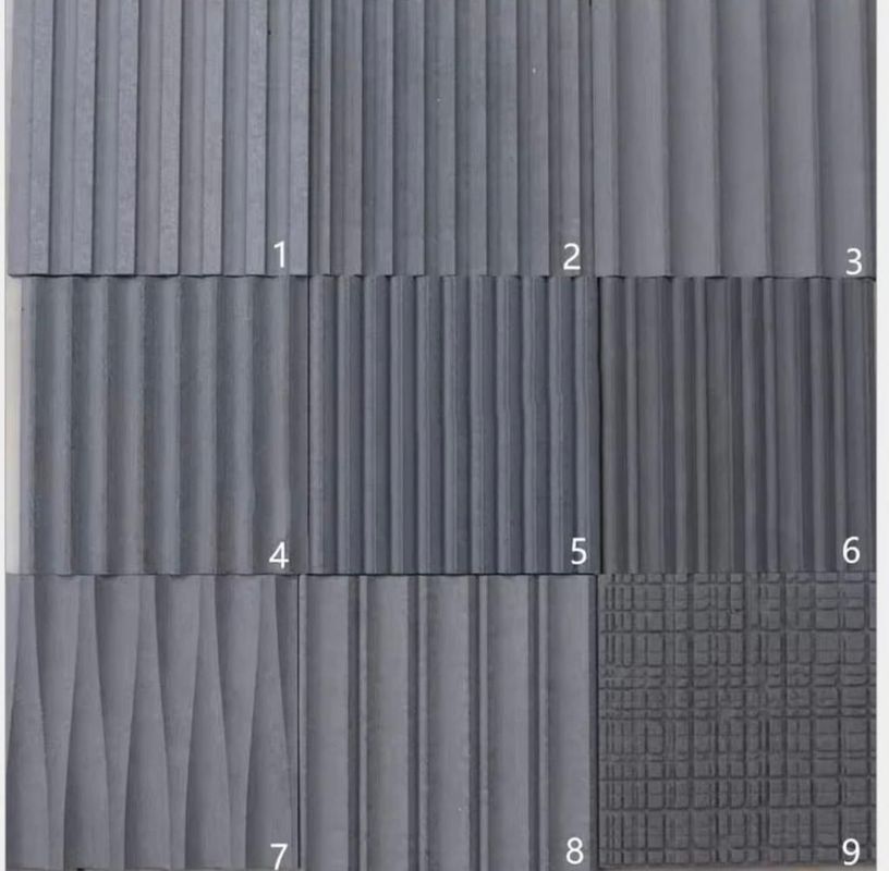 Facade de cemento de fibra decorativa en ranuras 3D para material resistente al calor