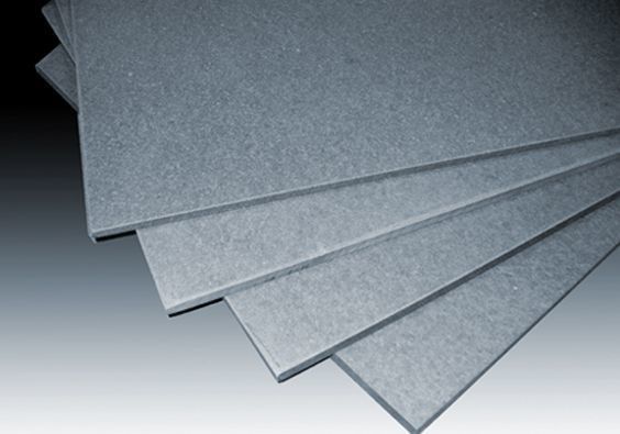 Tabla de cemento de fibra resistente al fuego en interiores para tabiques decorativos en gris y amarillo claro