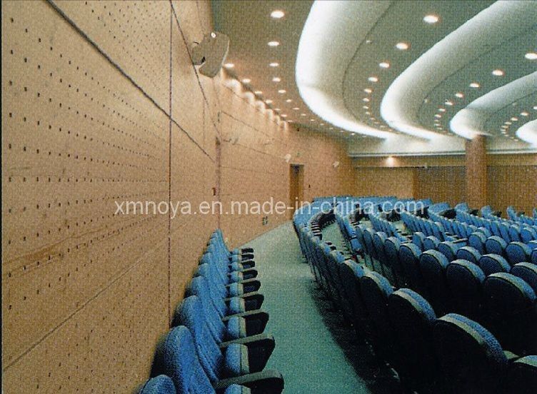 2 pulgadas de espesor agujeros de madera y panel de rayas panel de pared acústica para materiales de construcción