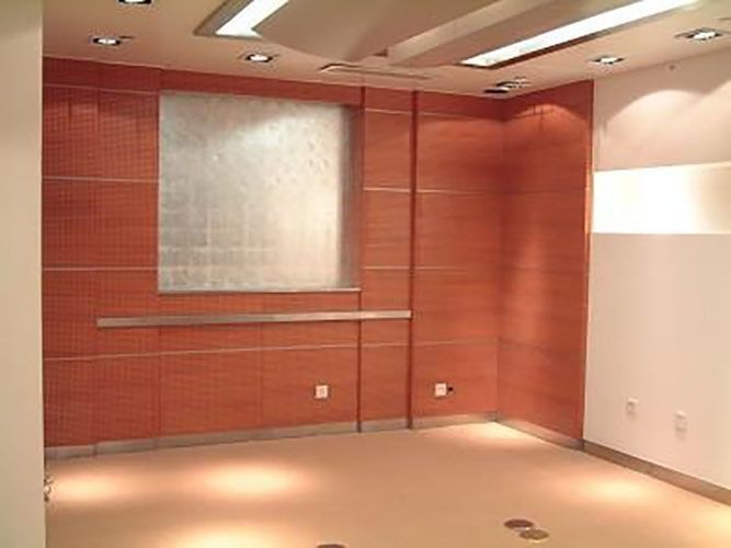 600*600 Panel de pared de MDF de madera acústico a prueba de fuego para la decoración interior